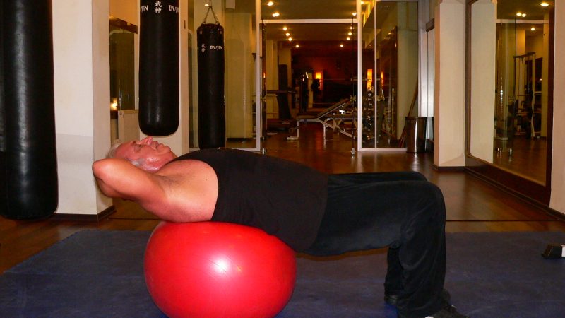 Crunch On Exercise Ball